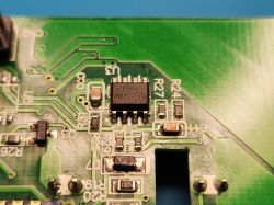 Image of a circuit board of a Deta Grid Connect touchless hand switch.