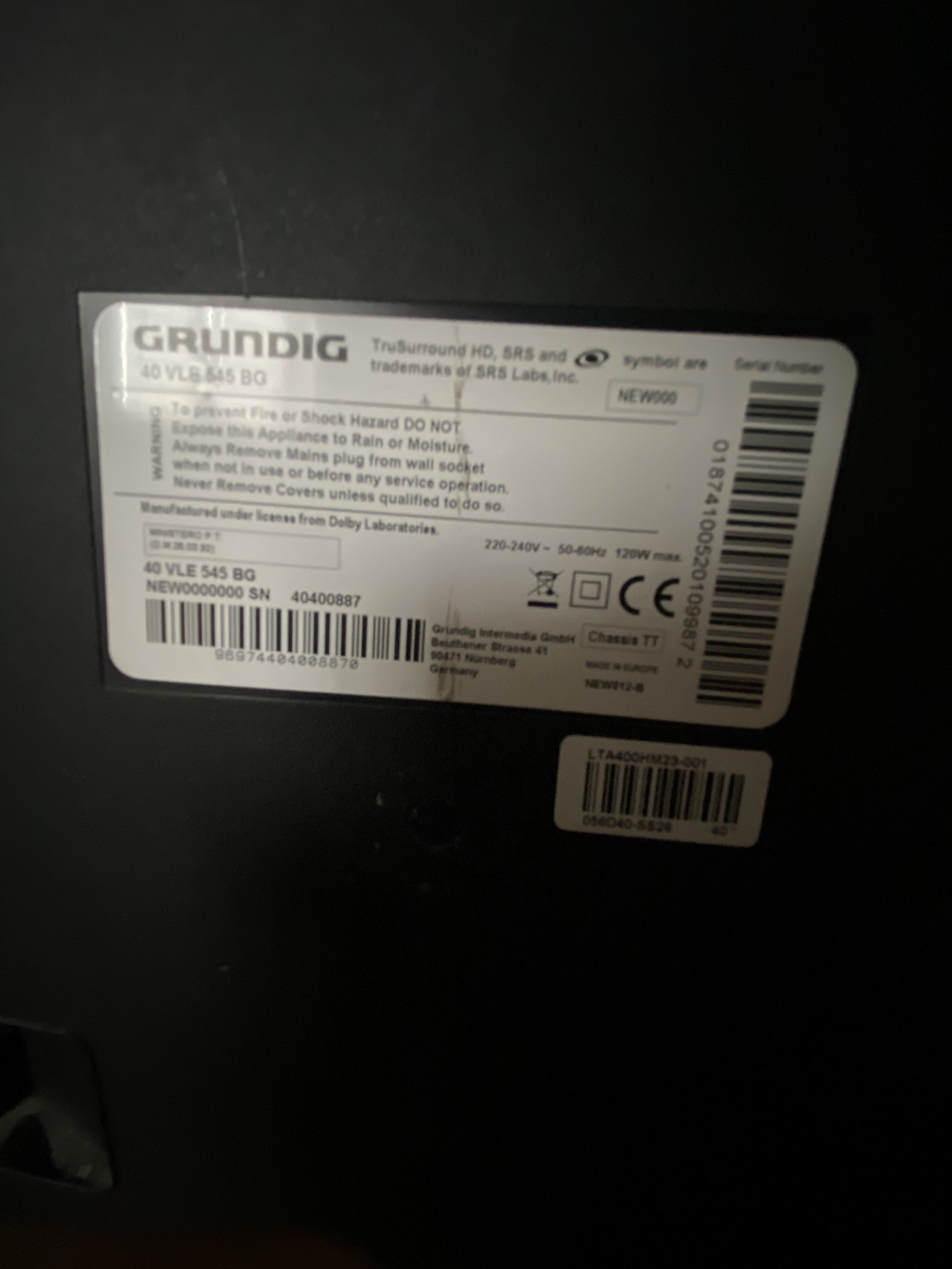 Grundig 40 Vle 545 Bg Kein Bild [Rozwiązano] Grundig 40 VLE 545 BG nie włącza się, dioda pulsuje
