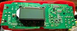 Płytka drukowana prostownika ULGD 5.0 C1 z wyświetlaczem LCD i elementami elektronicznymi