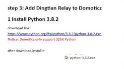 Instrukcje dotyczące instalacji Python 3.8.2 dla Dingtian Relay w Domoticz