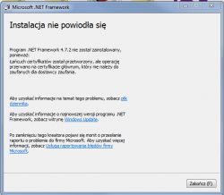 Błąd podczas pobierania .net framework 4.7.2 na Windows 7 Ultimate 32bit dla Deamon Tools