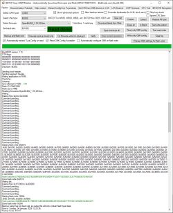Screenshot of BK7231 Easy UART Flasher after successful firmware flashing.