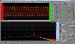 Analiza widma i sygnału dźwiękowego na ekranie Visual Analyser 2011.