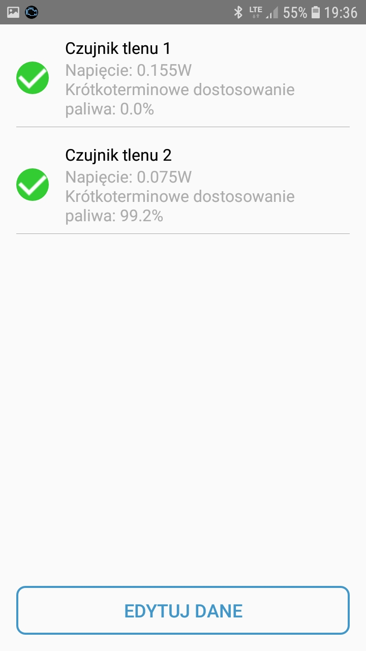 Opel Zafira 1.8 wyniki spalin. elektroda.pl