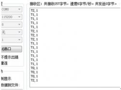 Serial Port Interface Serial port interface displaying heart data values.