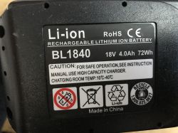 Oznaczenia na baterii BL1840