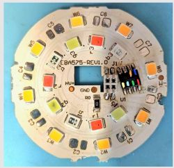 LED Bulb Lepro GU10 RGBWW Circuit Board LED bulb Lepro GU10 RGBWW circuit board with visible LEDs and driver.