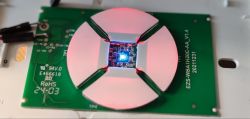 Image of a circuit board with a central LED light assembly and EZS-WBA1H20C-AA V1.4 inscription.