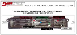 ECU connector with labeled pins and functions: +12V, CAN L, CAN H, GPTO, GND.