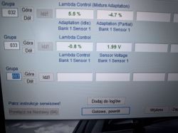 Audi A3 1.6 MPI 102KM BSE - P0172 i P0136, duże spalanie paliwa
