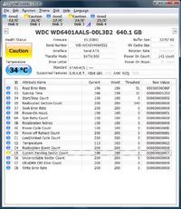 WDC 640gb wysypal sie (wyswietla jako raw), prosba o analize