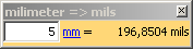 Konwerter jednostek mils<->mm + źródło