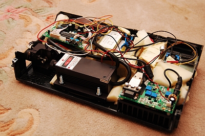 projektor laserowy 500mW 532nm na galvach 20kpps :)