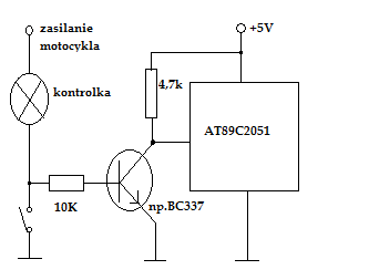 Licznik Biegów na AT89C2051 Schemat płytki
