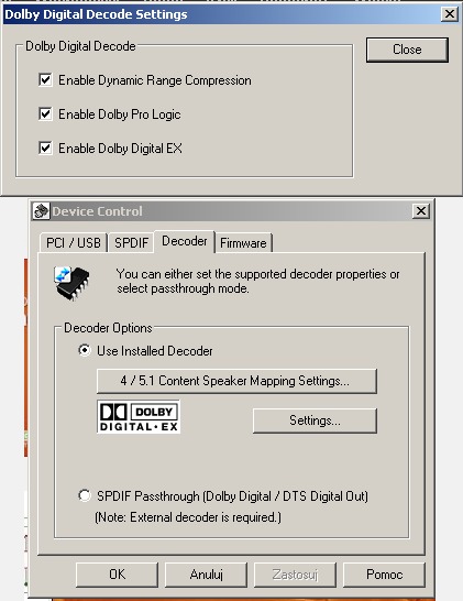 Czy Audigy SE obsługuje DTS Connect jak X-Fi XtremeMusic?