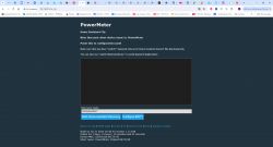 Screenshot of PowerMeter interface with Home Assistant configuration options.