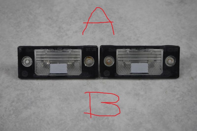 VAG - kierunek montażu oświetlenia tablicy rejestracyjnej