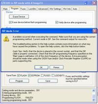 ATmega16 - brak możliwości wgrania programu AVRISPv2.0