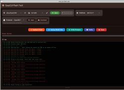 Screenshot of EasyGUI Flash Tool showing “Erase failed” error during operation on BK7231T
