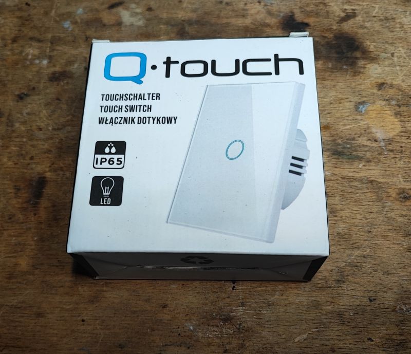QTouch Touch Switch Packaging QTouch touch switch box with IP65 and LED markings