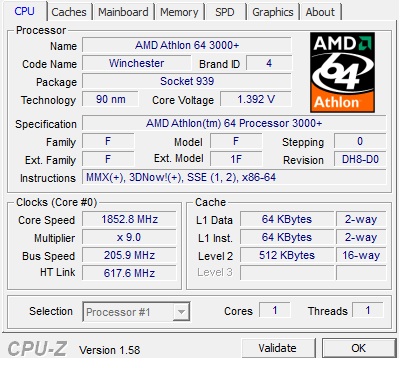 AMD Athlon 64 3000+ Winchester ,gigabite GA-K8NXP-SLI