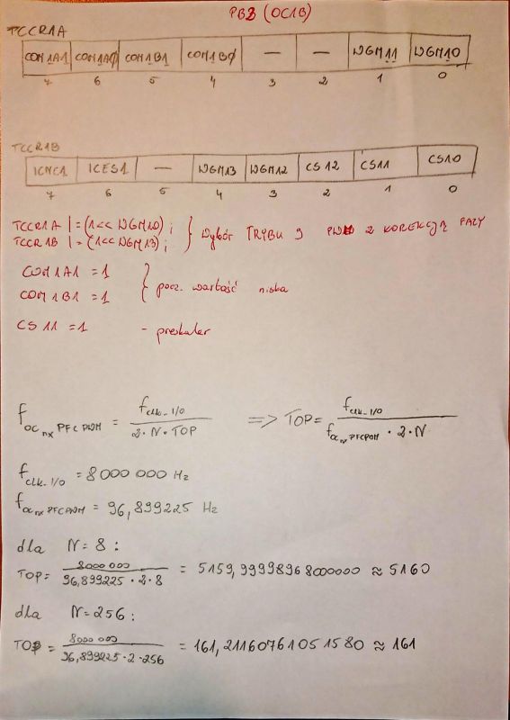 Jak zmieniać stan niski na wysoki za pomocą generatora? ATmega168 i język C.