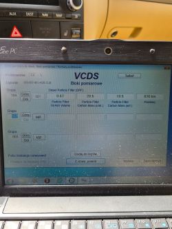 - Vcds problem z adaptacją zerowaniem popiołu w filtrze cząsteczek stałych DPF