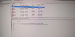 Ekran z dziennikiem zdarzeń systemu Windows pokazujący różne błędy.