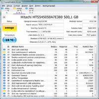 Hitachi HTS545050A7E380 - dziwne wartości w SMART Hitachi HTS545050A7E380 - dziwne wartości w SMART