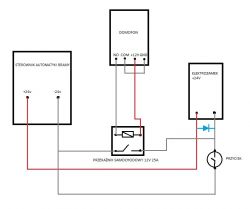 Podpięcie elektrozaczepu do domofonu (sterowanie domofon + przycisk)