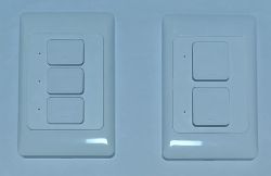 Double and triple Milfra Tuya WiFi light switches.