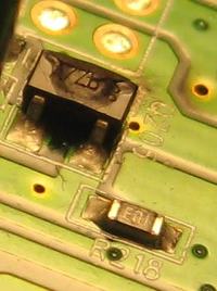 HP W22 - identyfikacja tranzystora SMD Q205 na płycie PWB-1049-01