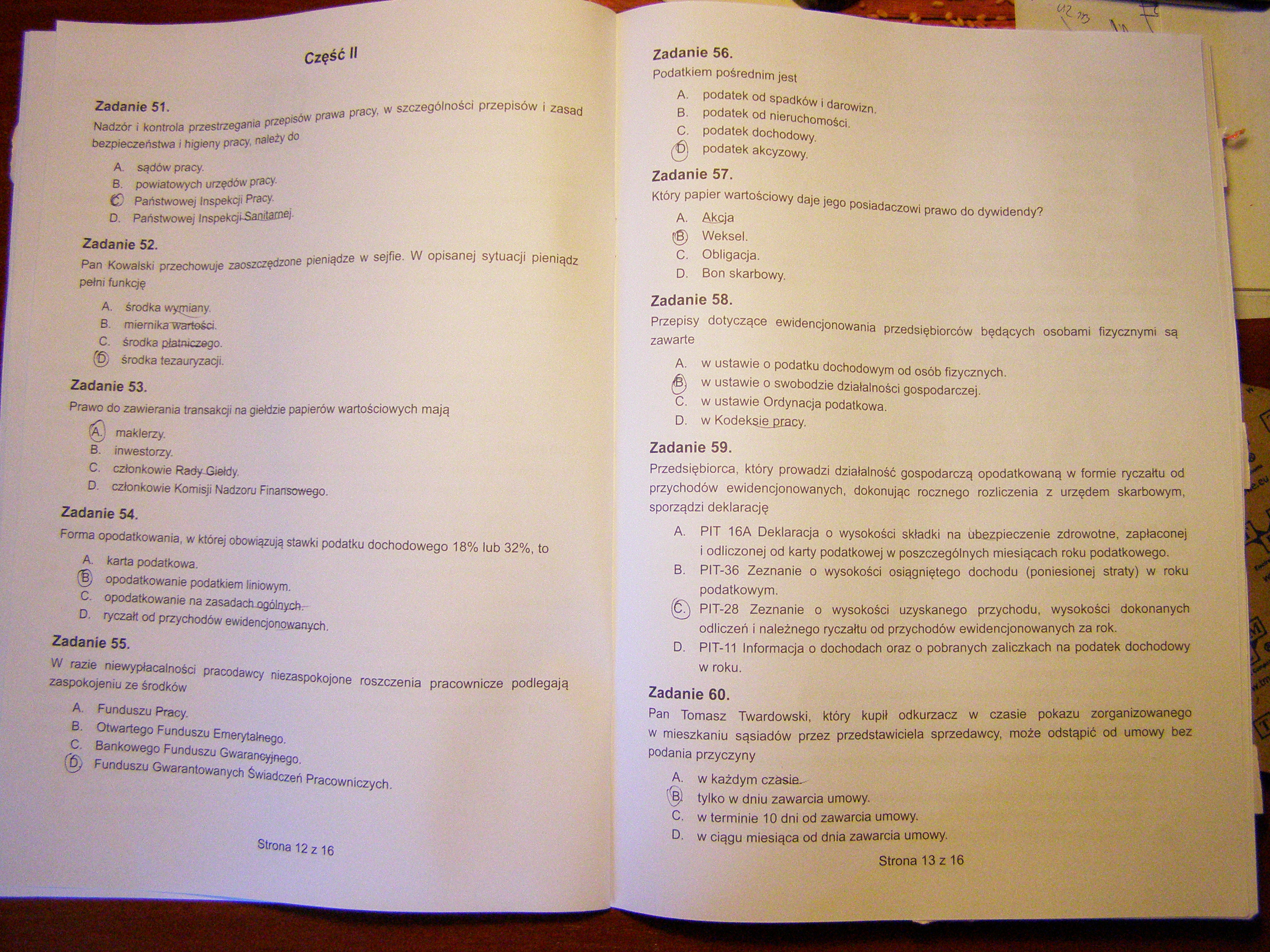 Egzamin Zawodowy Technik Elektronik Czerwiec 2013 - 2