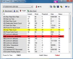 HD Tune Health Test: B8 Unknown Attribute Failed - Should I Worry? Error Analysis