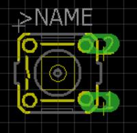 Jak pozbawić microswitch dwóch pinów? - edytor bibliotek programu Eagle