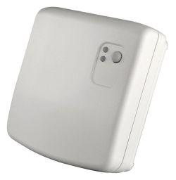 White Honeywell relay with two buttons and LED indicators on the housing