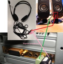 SB0460 X-Fi XtremeMusic: Jak aktywować mikrofon? Gniazdo (1) dualne