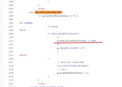Screenshot of programming code related to MQTT connection logic and Wi-Fi settings.
