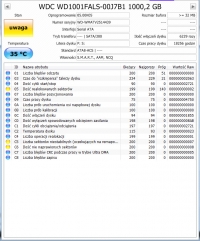 WD1001FALS 1TB - niestabilne / nie naprawione sektory