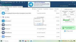 Okno ADB AppControl z potwierdzeniem usunięcia jednej aplikacji z urządzenia Xiaomi