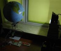 Planetarny wehikuł czasu - zegar z globusem (prototyp)