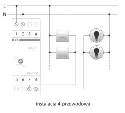 Mikrofalowy czujnik ruchu + automat schodowy AS-B220 F&F