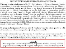 Fragment prezentacji dotyczący dopuszczenia do jednostkowego zastosowania wyrobów budowlanych.