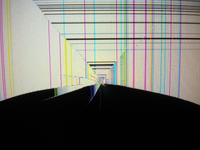 acer al2016w - pęknięcie na monitorze. czarne pole i kolorowe paski