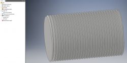 Tworzenie gwintu zewnętrznego M320 o skoku 17mm w AutoCAD, Inventor 2022, Solid Edge 2020.