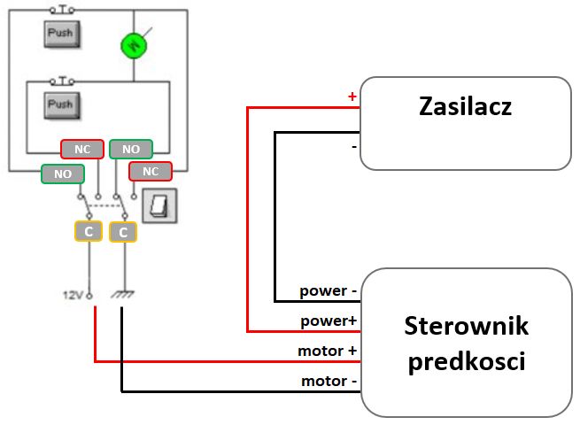 Szukam schematu dla przelącznika zatrzaskowego ON OFF ON do projektu szafy
