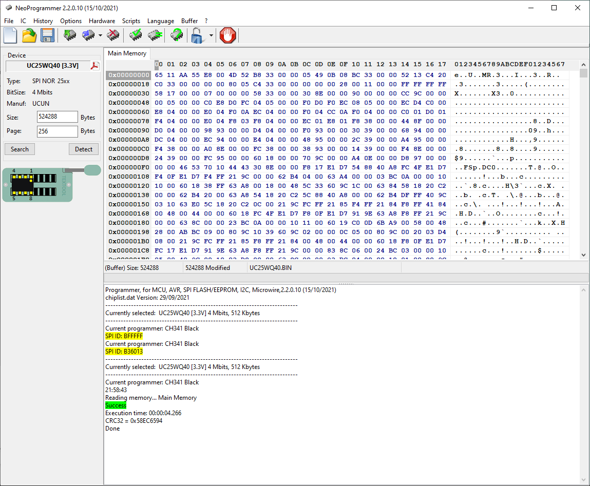 Neoprogrammer Tutorial Disassembling and Dumping Flash from an SQ11 Mini DV Camera with CH341A ...