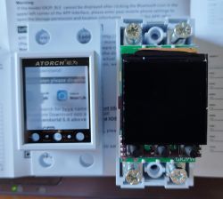 Two energy meter modules with displays.