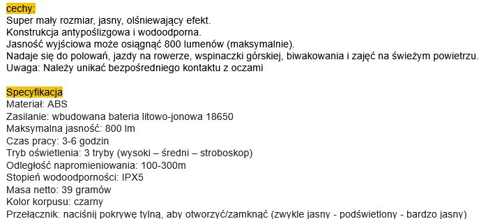 Podręczna latarka z akumulatorem pod namiot i do innych zastosowań w domu. Mój typ.