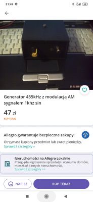 Poszukiwany generator do pomiarów wzmacniaczy m.cz. i napraw radioodbiorników